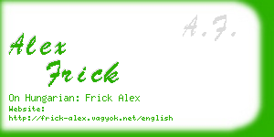 alex frick business card